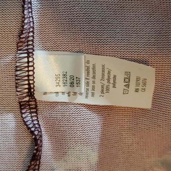 JUSTICE SLEEP 2-Piece Maroon w/Pink Flamingos. Flame Resistant. NWOT. Sz 14 - Picture 8 of 11